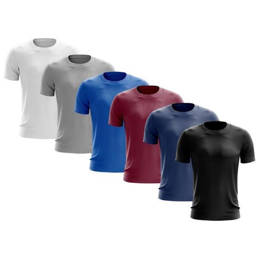 Kit 6 Camisetas Masculina Manga Curta Dry Proteção Uv