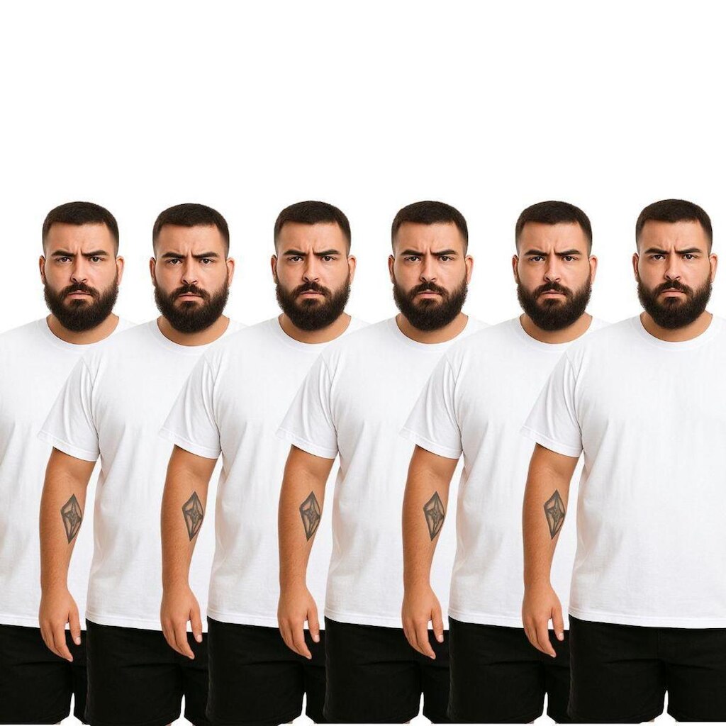 Kit 6 Camisetas Masculina Plus Size Camisa Algodão Premium
