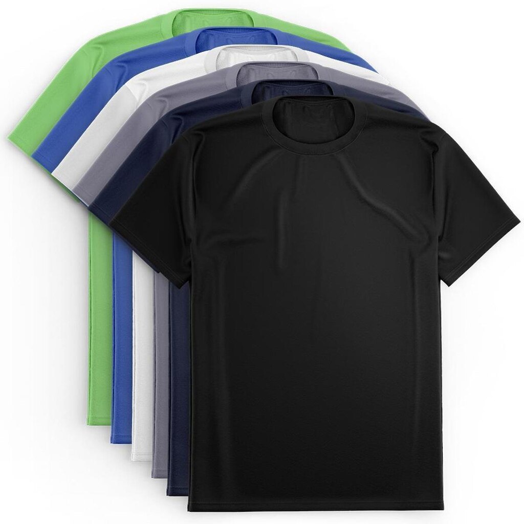 Kit 6 Camisetas Via Basic Dry Academia Proteção Solar UV Masculina
