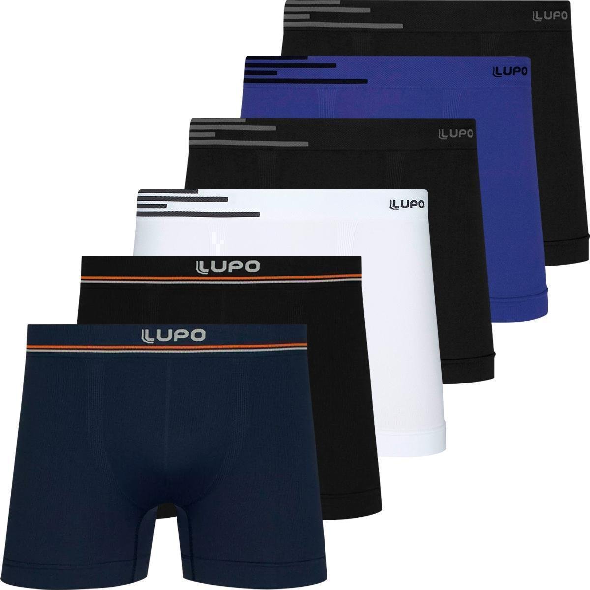 Kit 6 Cuecas Boxer Lupo Masculina Cueca Microfibra Sem Costura Box Original 436 Menor preço em Kit 6 Cuecas Boxer Lupo Masculina Cueca Microfibra Sem Costura Box Original 436