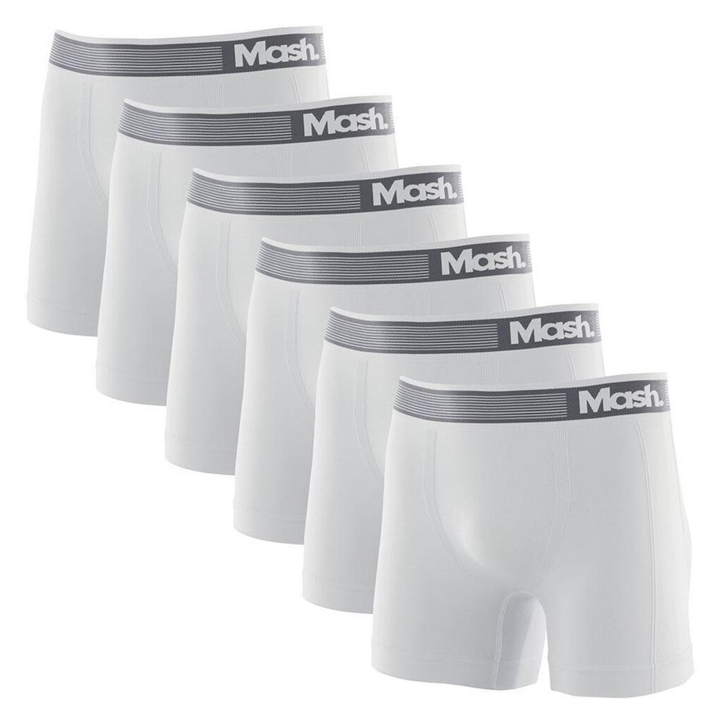 Kit 6 Cuecas Boxer Mash Microfibra Sem Costura 710.01