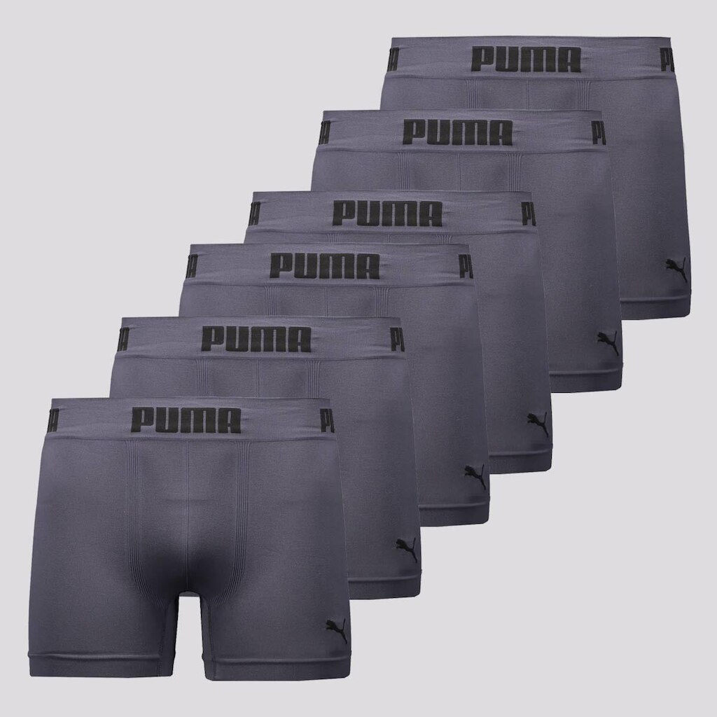 Kit 6 Cuecas Boxer Puma Anatomic Masculina