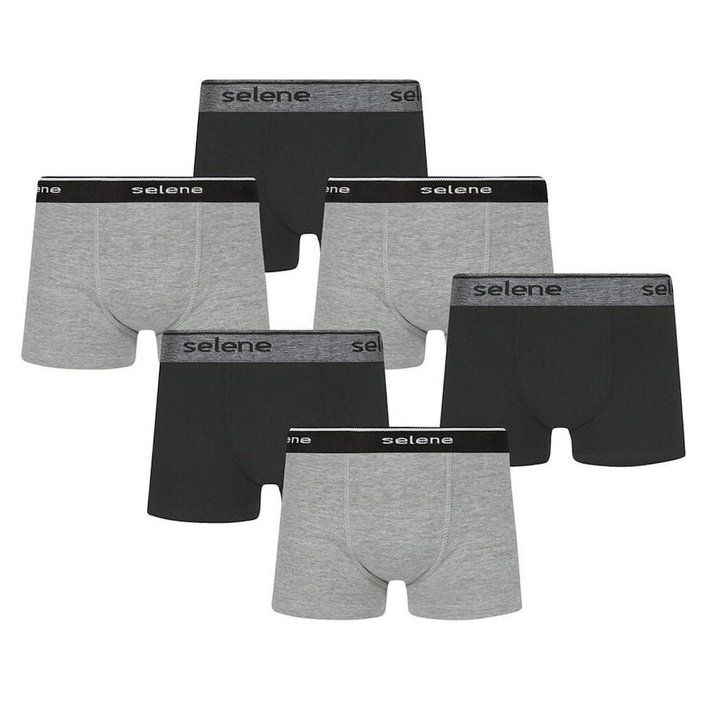 Kit 6 Cuecas Boxer Selene Algodão Infantil