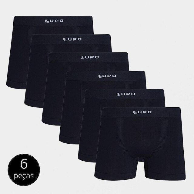 Kit 6 Cuecas Boxer Sem Costura Modal Lupo - Preto é ruim? Kit 6 Cuecas Boxer Sem Costura Modal Lupo - Preto é boa?