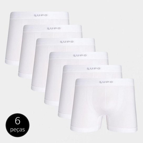 Kit 6 Cuecas Boxer Sem Costura Modal Lupo - Branco é ruim? Kit 6 Cuecas Boxer Sem Costura Modal Lupo - Branco é boa?