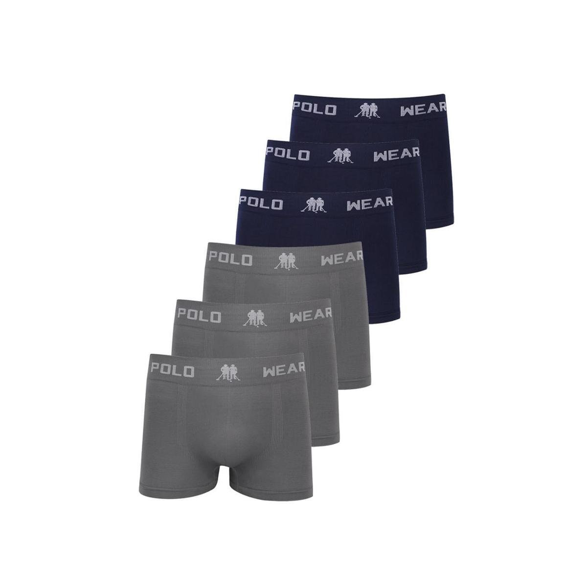 Kit 6 Cuecas Masculinas Boxer Microfibra Lisa Polo Wear Sortido Menor preço em Kit 6 Cuecas Masculinas Boxer Microfibra Lisa Polo Wear Sortido