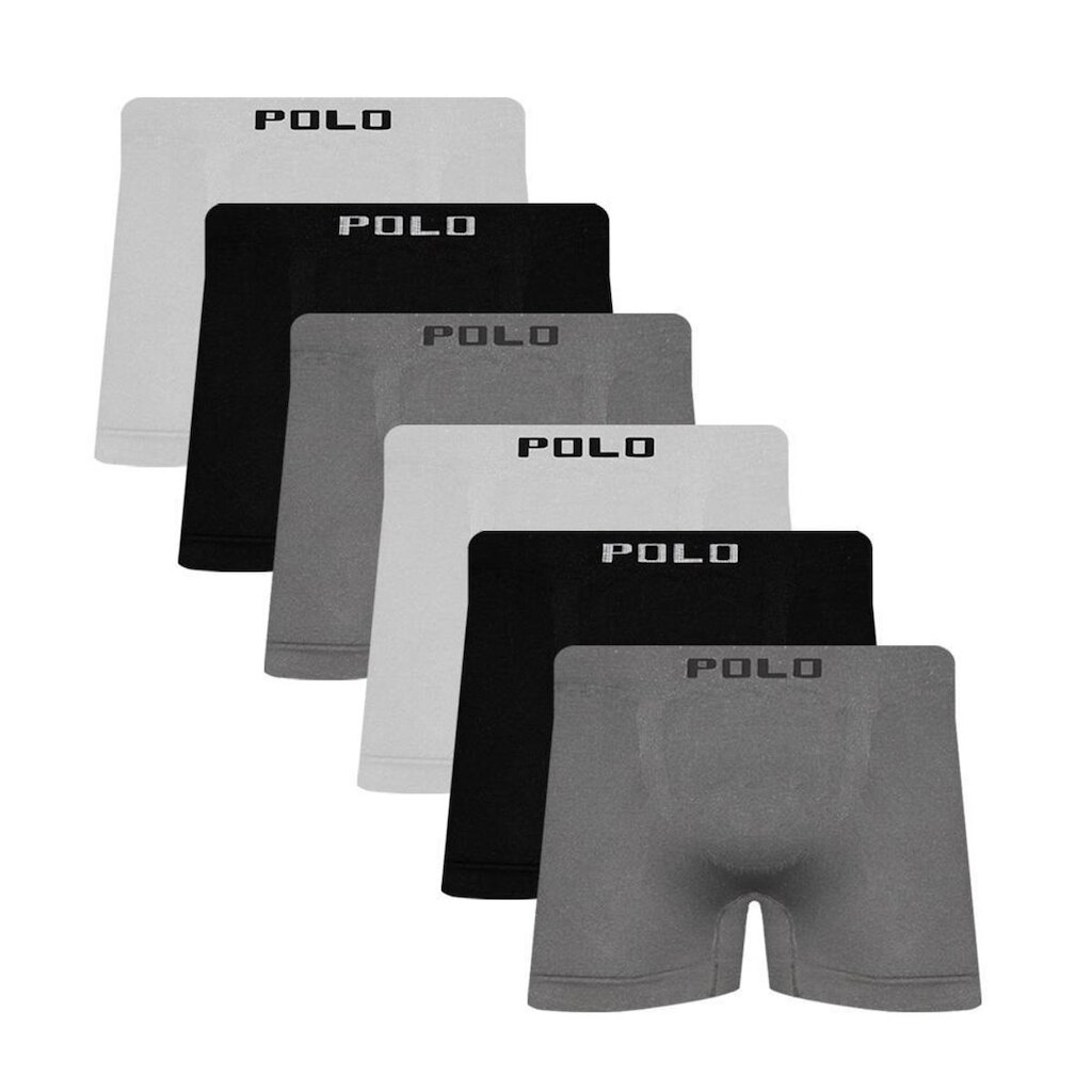 Kit 6 Cuecas Polo Boxer Microfibra - QLC SPORT