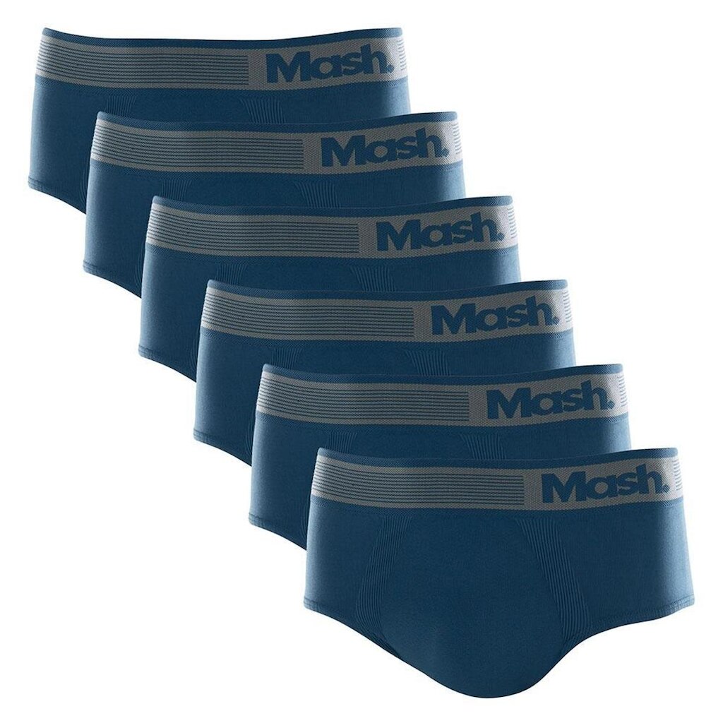 Kit 6 cuecas slip mash microfibra sem costura 713.02