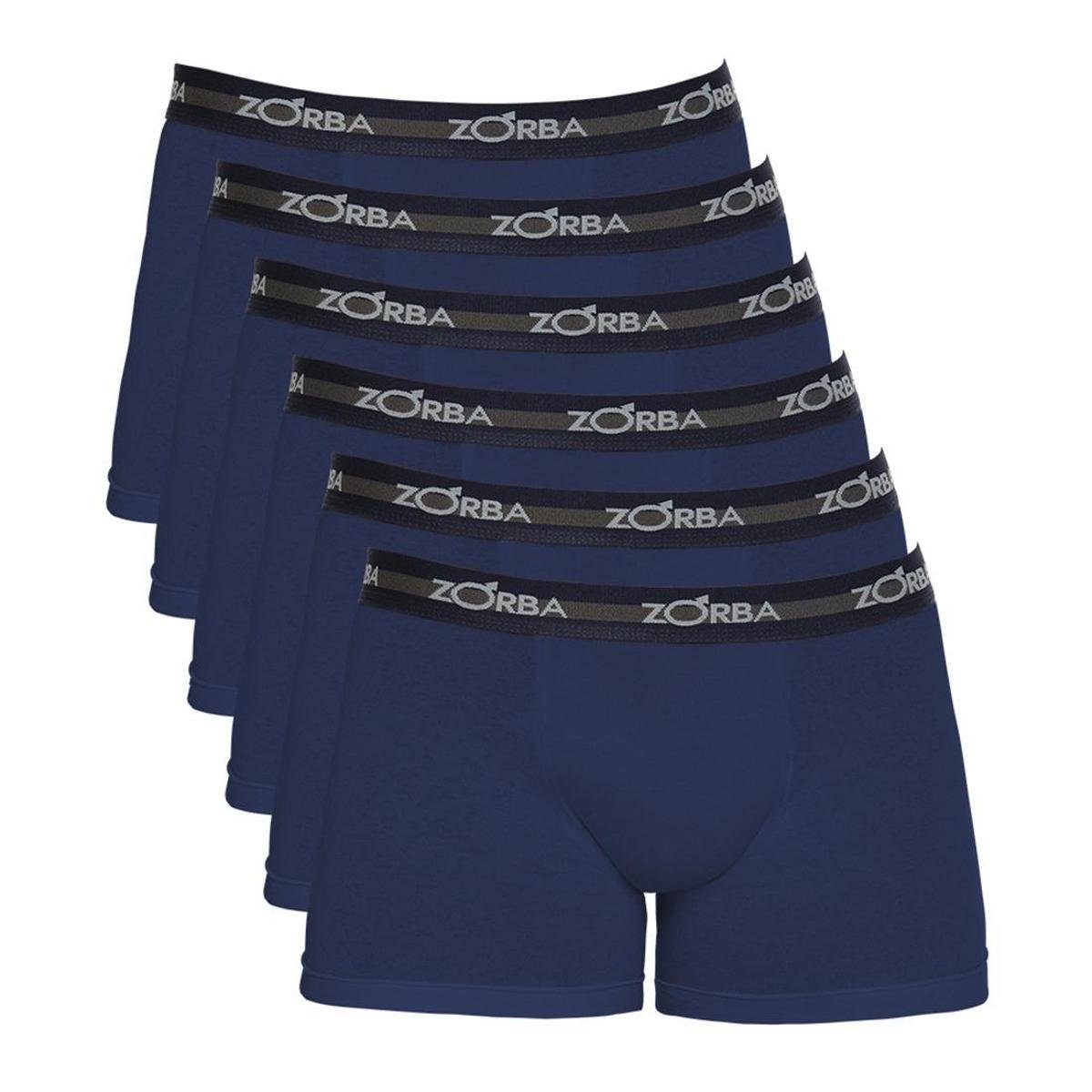 Kit 6 Cuecas Zorba Boxer Max Algodão 702 Marinho/Preto/Grafite - P Menor preço em Kit 6 Cuecas Zorba Boxer Max Algodão 702 Marinho/Preto/Grafite - P