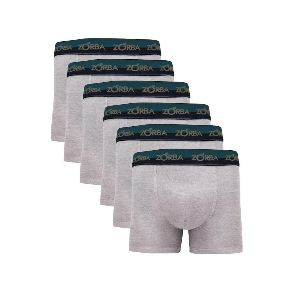 Kit 6 Cuecas Zorba Boxer Max Algodão 702 Mescla - G