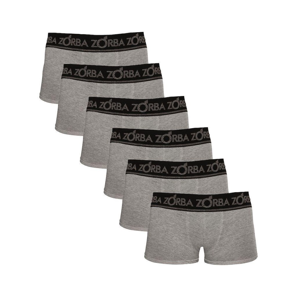 Kit 6 Cuecas Zorba Boxer Plus 717 Mescla - P