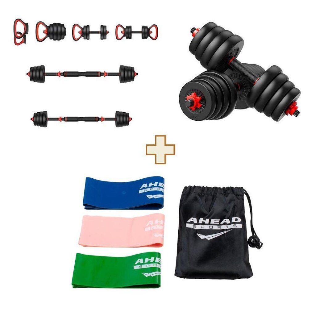 Kit 6 em 1 até 40kg + Mini Band 3 Intensidades