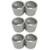 Kit 6 Espaçador Calypso de 30mm para Garfo Ahead em Alumínio Prata - Prata