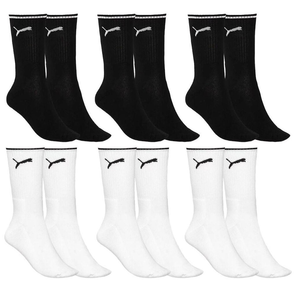 Kit 6 Pares de Meia Puma Esportiva Cano Longo Mas