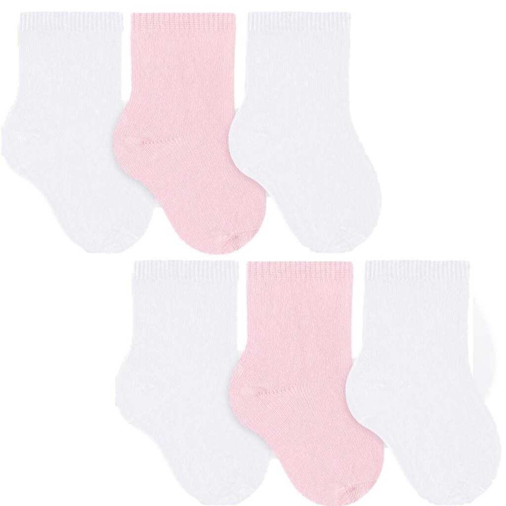 Kit 6 pares de meias Bebe Algodão Cano Médio Selene 1355