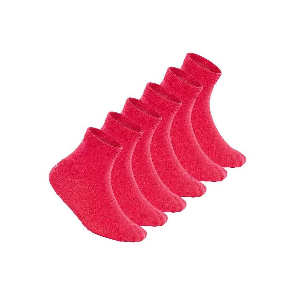 Kit 6 Pares de Meias Bebê Antiderrapante Lupo 2041-032 Rosa