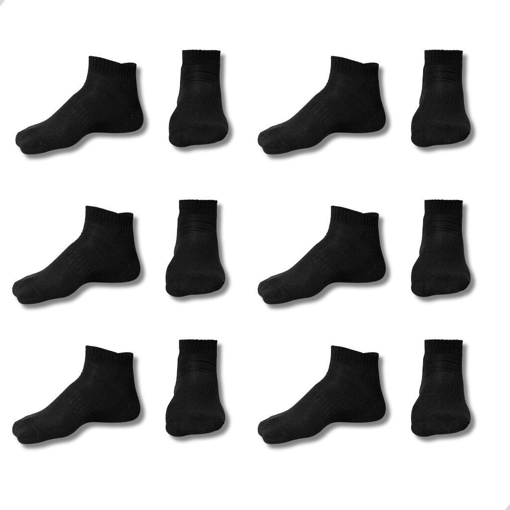 Kit 6 pares de Meias Cano Curto Soquete Algodão Resistente Confortavel Dallf