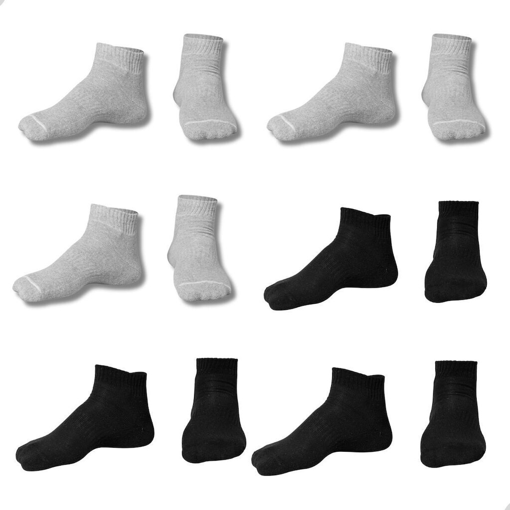 Kit 6 pares de Meias Cano Curto Soquete Algodão Resistente Confortavel Dallf