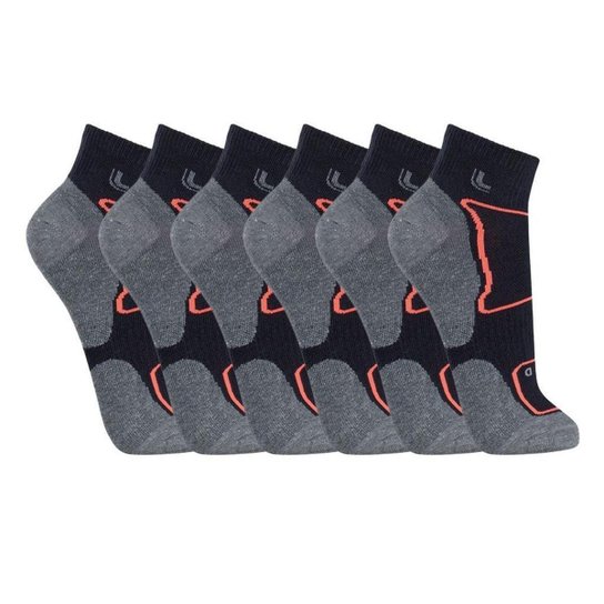 Kit 6 Pares de Meias Lupo Running Performance Cano Curto - Preto Menor preço em Kit 6 Pares de Meias Lupo Running Performance Cano Curto - Preto