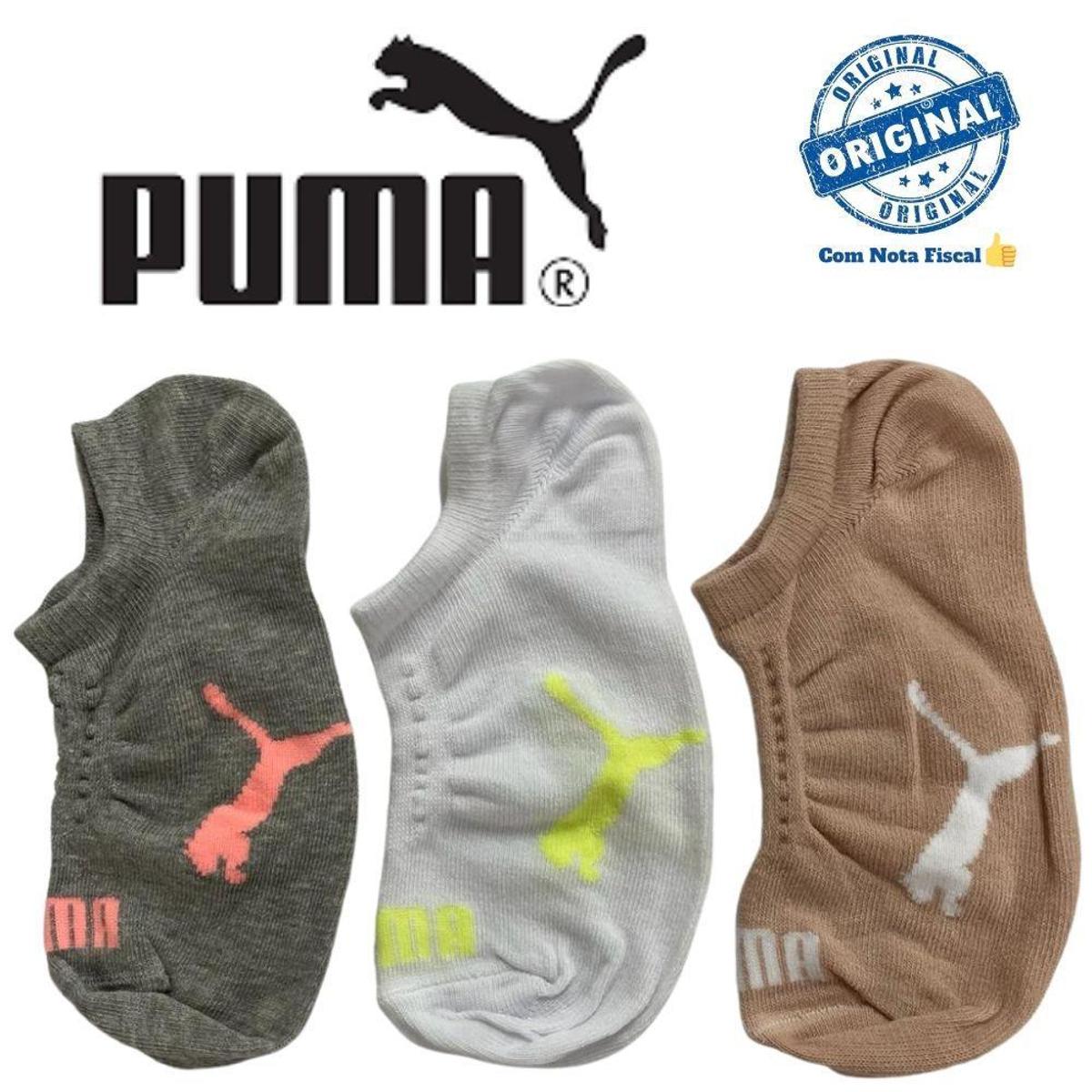 Kit 6 Pares Meia Puma Sapatilha Original Algodão Com NF Menor preço em Kit 6 Pares Meia Puma Sapatilha Original Algodão Com NF