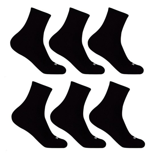 Kit 6 Pares Meias Cano Médio Alto Sport Em Algodão Confortável Meia Sport Feminina Masculina Atacado