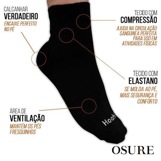 Kit 6 Pares Meias Cano Médio Alto Sport Em Algodão Confortável Meia Sport Feminina Masculina Atacado