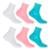Kit 6 Pares Meias Cano Médio Alto Sport Em Algodão Confortável Meia Sport Feminina Masculina Atacado - Branco+Azul Piscina