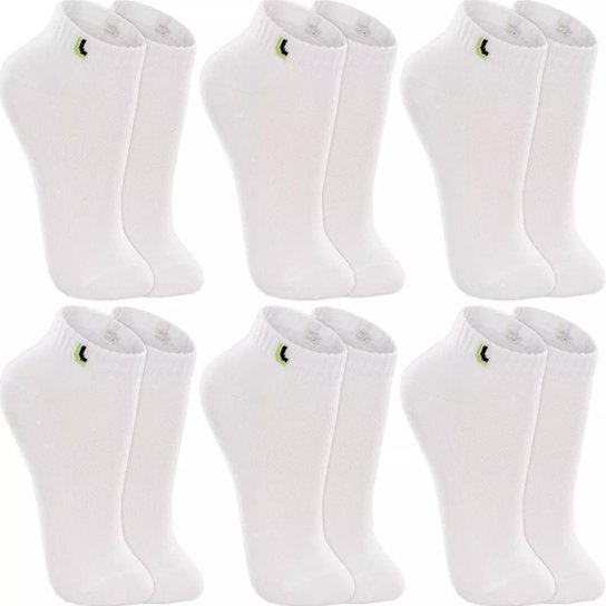 Kit 6 Pares Meias Infantil Lupo Original Em Algodão Menino Menina Criança Atacado Cano Curto Baixo - Branco Menor preço em Kit 6 Pares Meias Infantil Lupo Original Em Algodão Menino Menina Criança Atacado Cano Curto Baixo - Branco