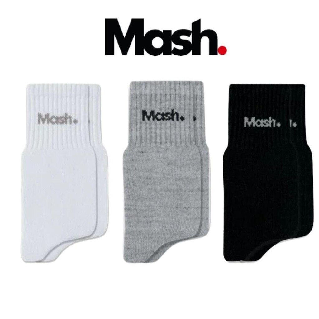 Kit 6 Pares Meias Mash Masculina 20205 Cano Medio Algodão