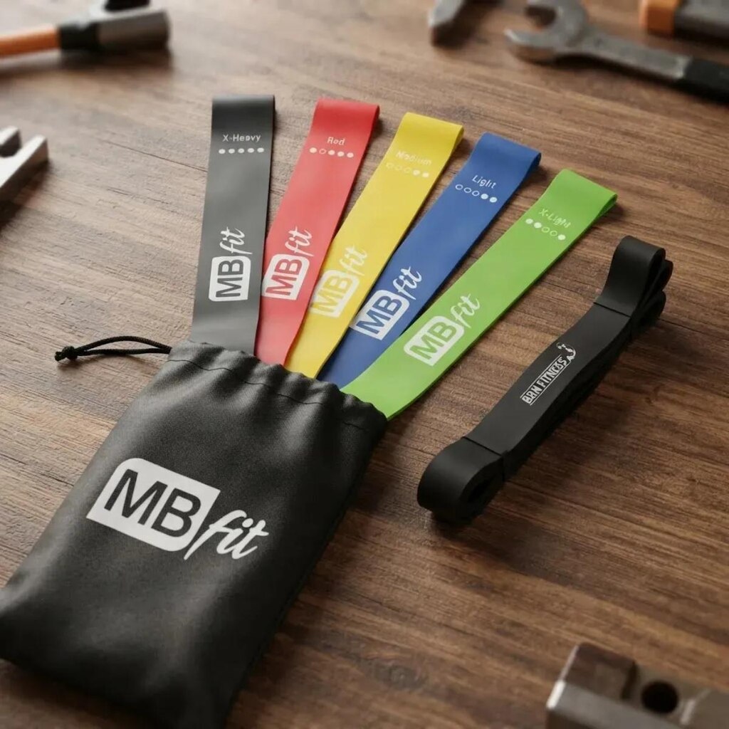 Kit 6 Pcs 5x Extensor Theraband Academia+ Superband Moderado