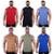 Kit 6 Regata Com Toucas Masculino MXD Conceito Lisas Sem Estampas Slim Multicoloridas - Vermelho+Azul