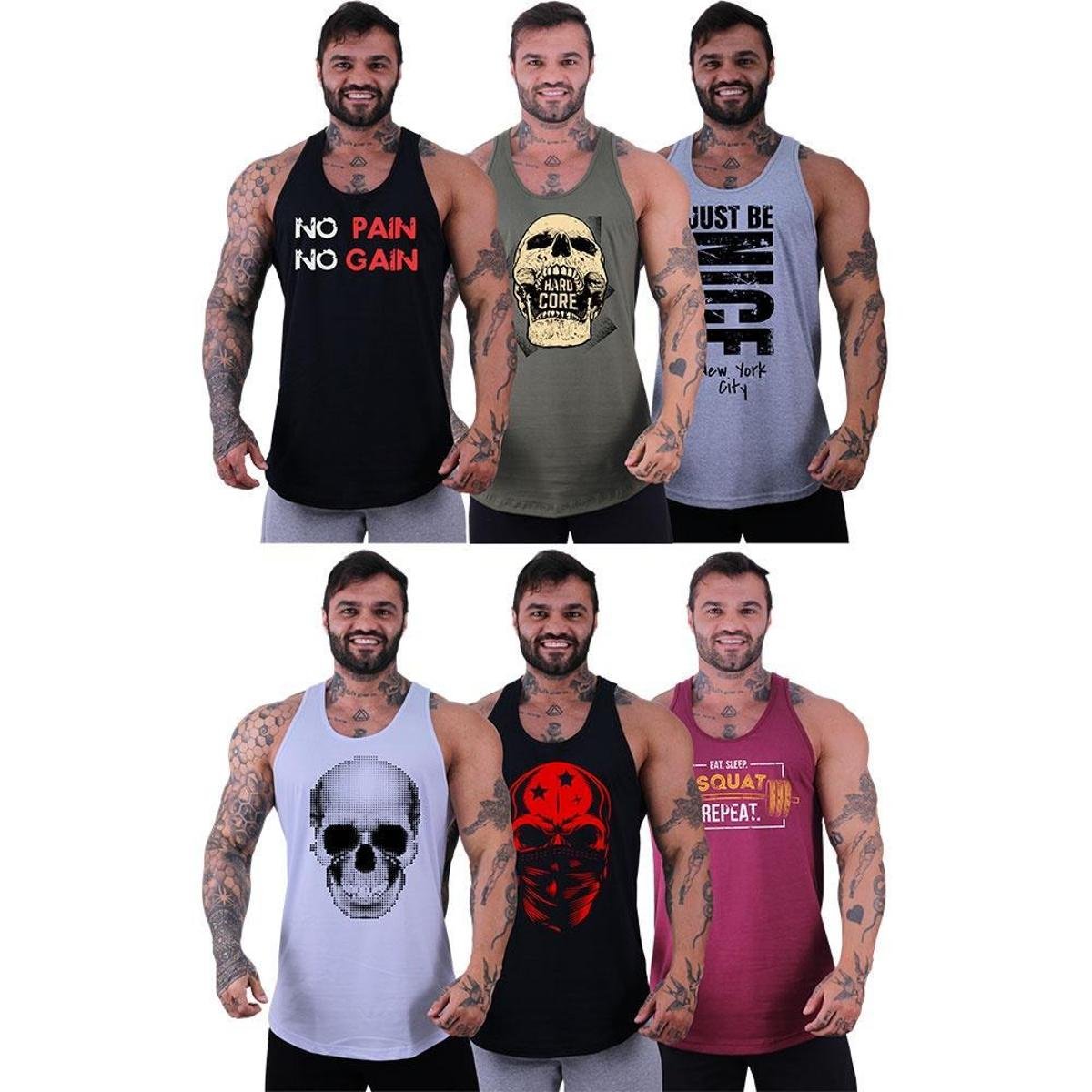 Kit 6 Regatas Longline Cavada Masculina MXD Conceito Sport Fitness Academia Musculação Menor preço em Kit 6 Regatas Longline Cavada Masculina MXD Conceito Sport Fitness Academia Musculação