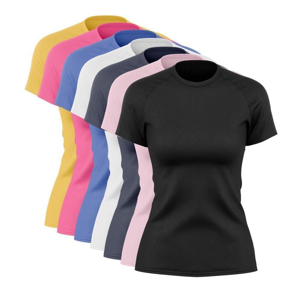 Kit 7 Blusas Via Basic Dry Academia Feminina
