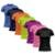 Kit 7 Camiseta Feminina Manga Curta Dry Proteção Solar UV Baby Look Academia Treino Camisetas - Colorido