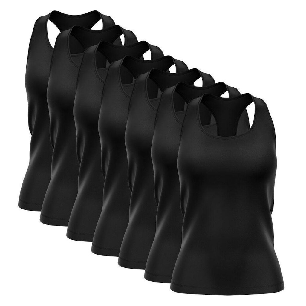 Kit 7 Regatas Nadador Via Basic Dry Academia Feminina