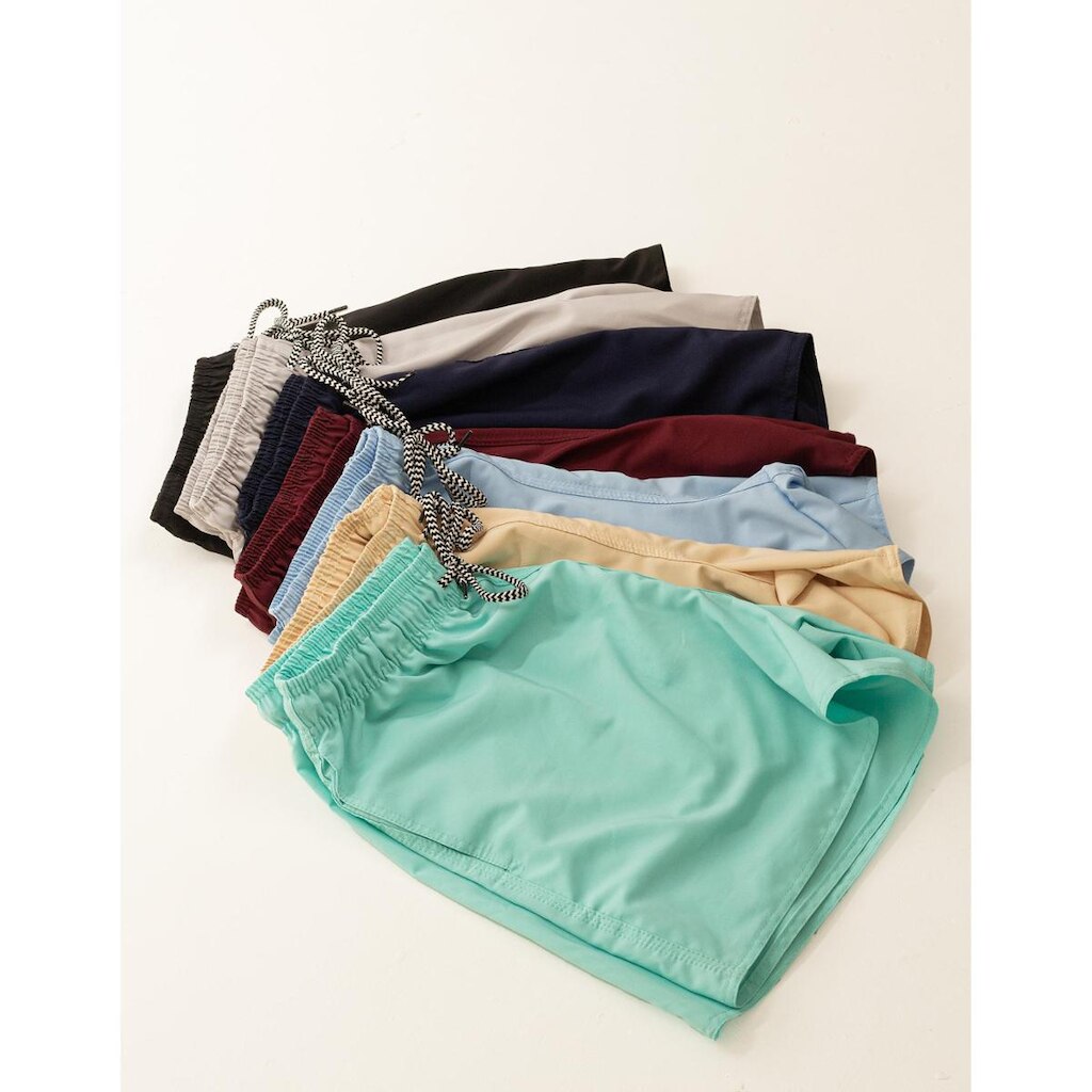 Kit 7 Short Masculino Tactel Elastano Bermuda Academia Praia