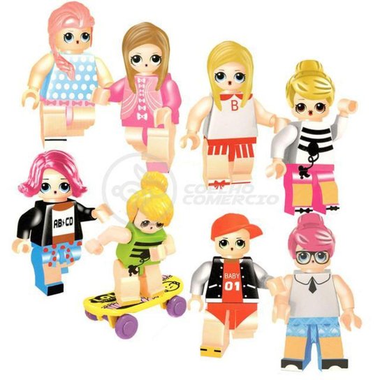 Kit Boneca Mini LOL Bloco de Montar Compatível Com Lego New