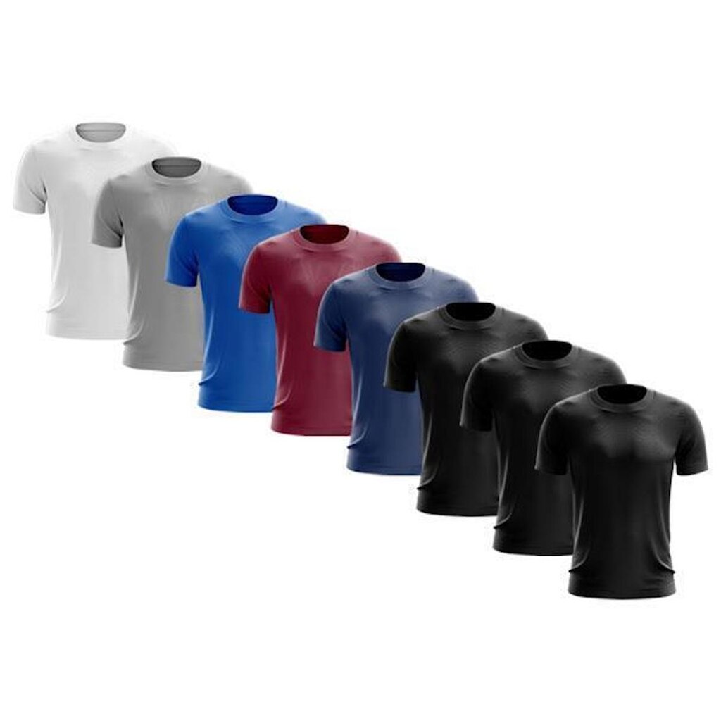 Kit 8 Camisetas Masculina Manga Curta Dry Proteção Uv