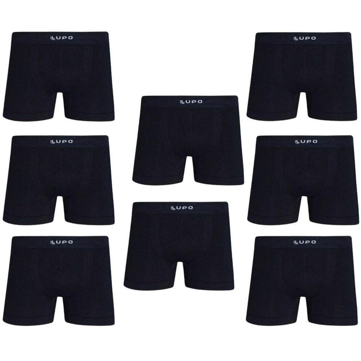 Kit 8 Cuecas Boxer Box Lupo Básica Microfibra Sem Costura Menor preço em Kit 8 Cuecas Boxer Box Lupo Básica Microfibra Sem Costura