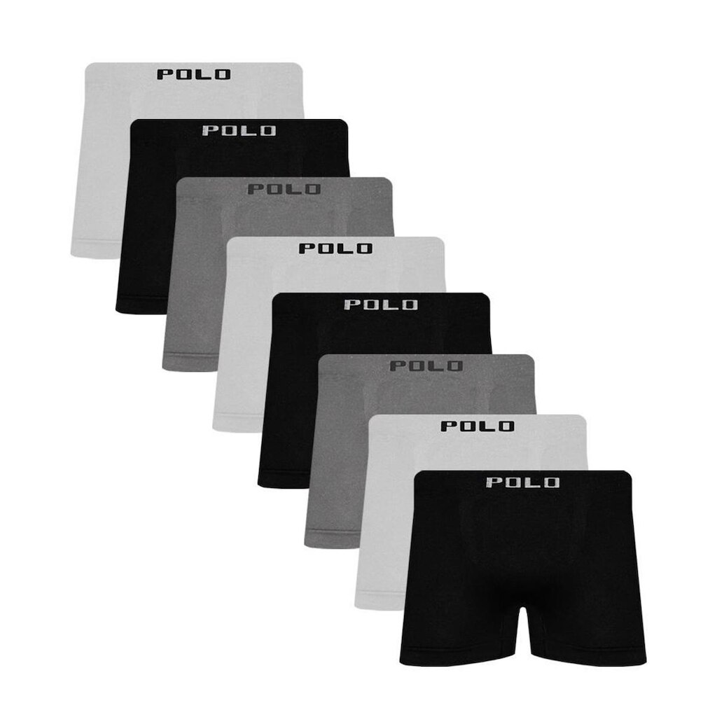 Kit 8 Cuecas Polo Boxer Microfibra - POLO STAR