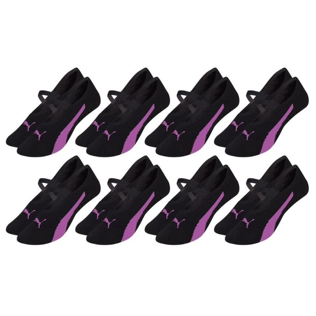 Kit 8 Pares De  Meia Sapatilha Antiderrapante Pilates Puma