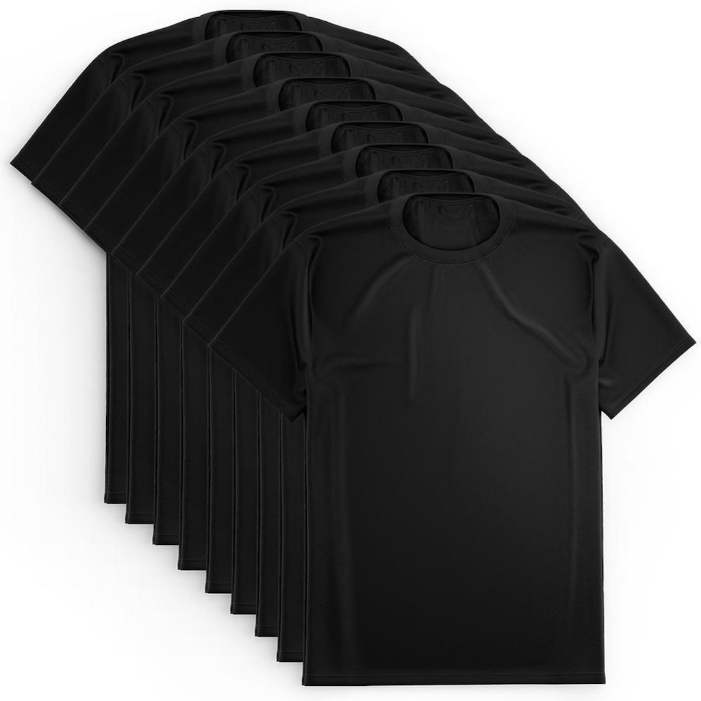 Kit 9 Camisetas Via Basic Dry Academia Proteção Solar UV Masculina