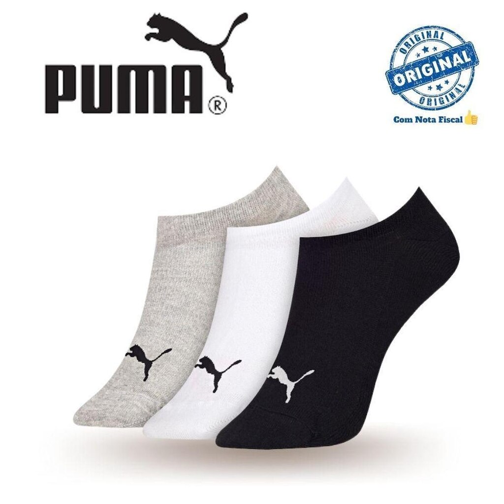 Kit 9 Pares Meia Sapatilha Invisível Puma Algodão 4710