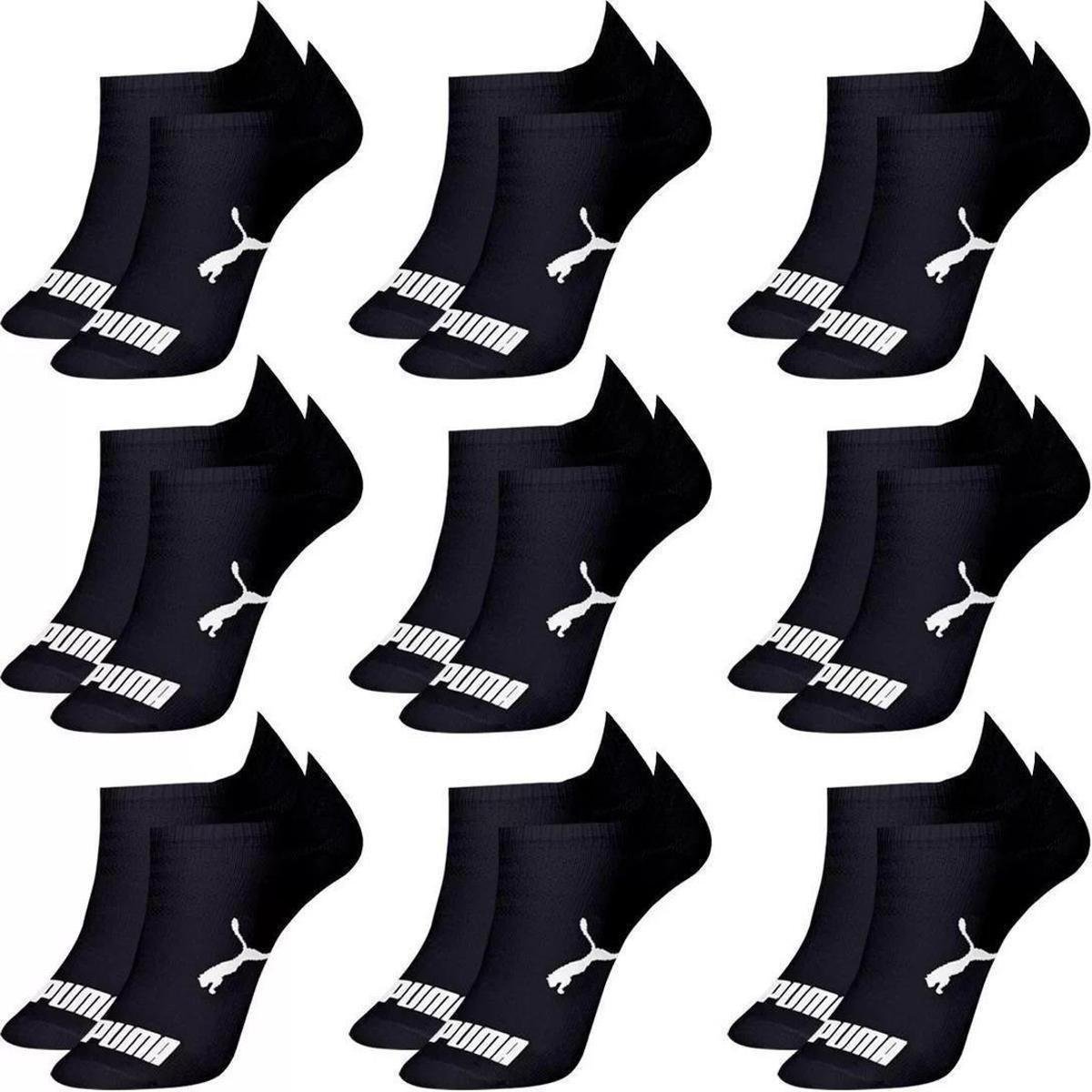 Kit 9 Pares Meias Puma Sapatilha Algodão Cano Baixo Meia Soquete Adulto Masculino Feminino Original