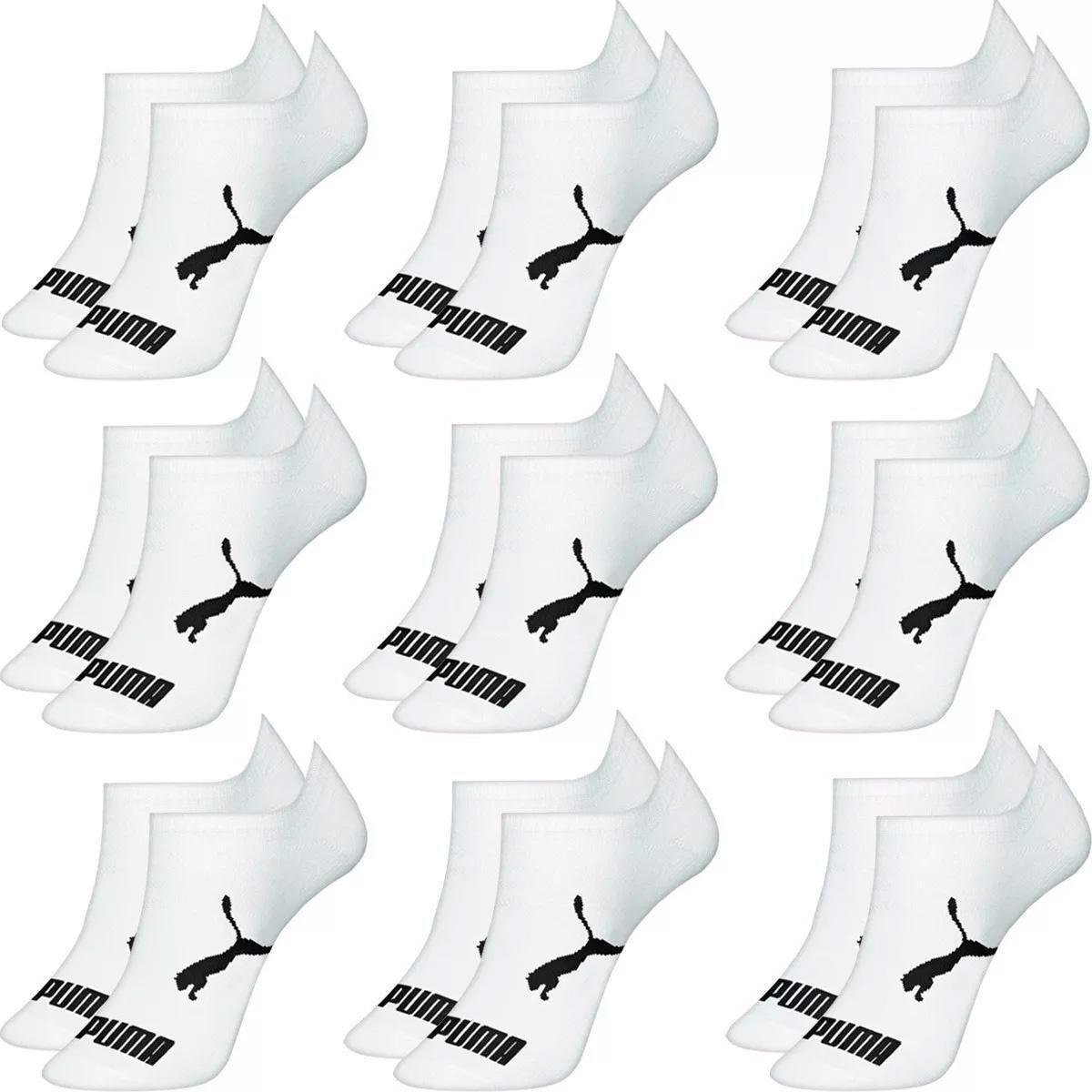 Kit 9 Pares Meias Puma Sapatilha Algodão Cano Baixo Meia Soquete Adulto Masculino Feminino Original