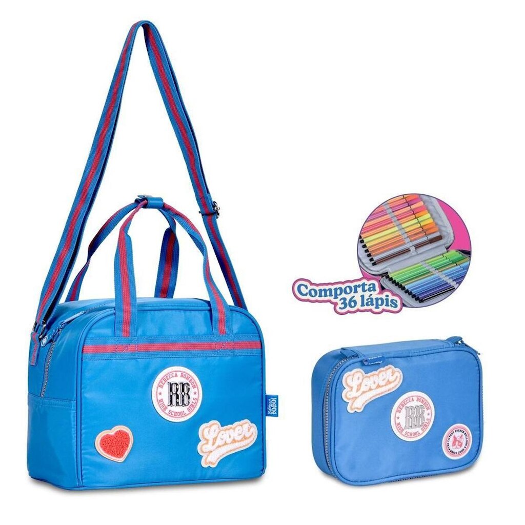 KIT ACESSÓRIO REBECCA BONBON LANCHEIRA TÉRMICA E ESTOJO BOX