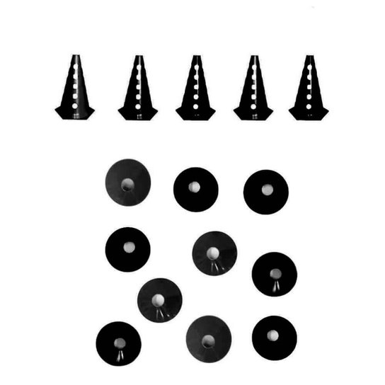 Kit Agilidade 20 Cones + 20 Chapeu Chines Preto Funcional - Preto Menor preço em Kit Agilidade 20 Cones + 20 Chapeu Chines Preto Funcional - Preto