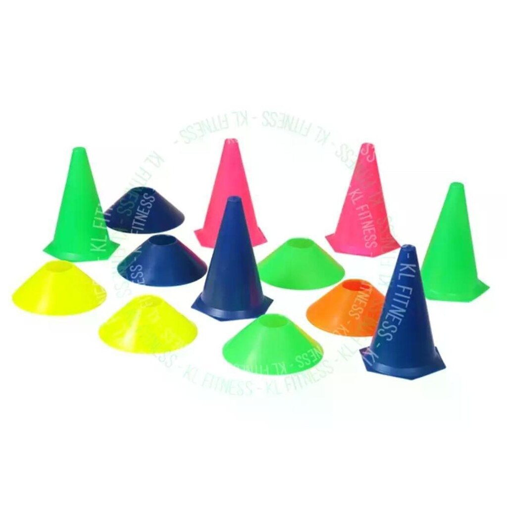 Kit Agilidade 20 Cones 24 Cm + 20 Chapéu Chinês Funcional