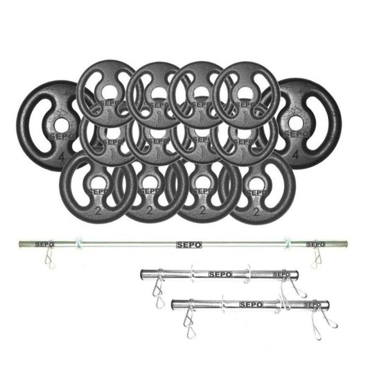 Kit Anilhas e Barras para Musculação - 23 Peças - Preto é ruim? Kit Anilhas e Barras para Musculação - 23 Peças - Preto é boa?