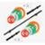 Kit Anilhas Emborrachadas 20kg + 3 Barras - Laranja